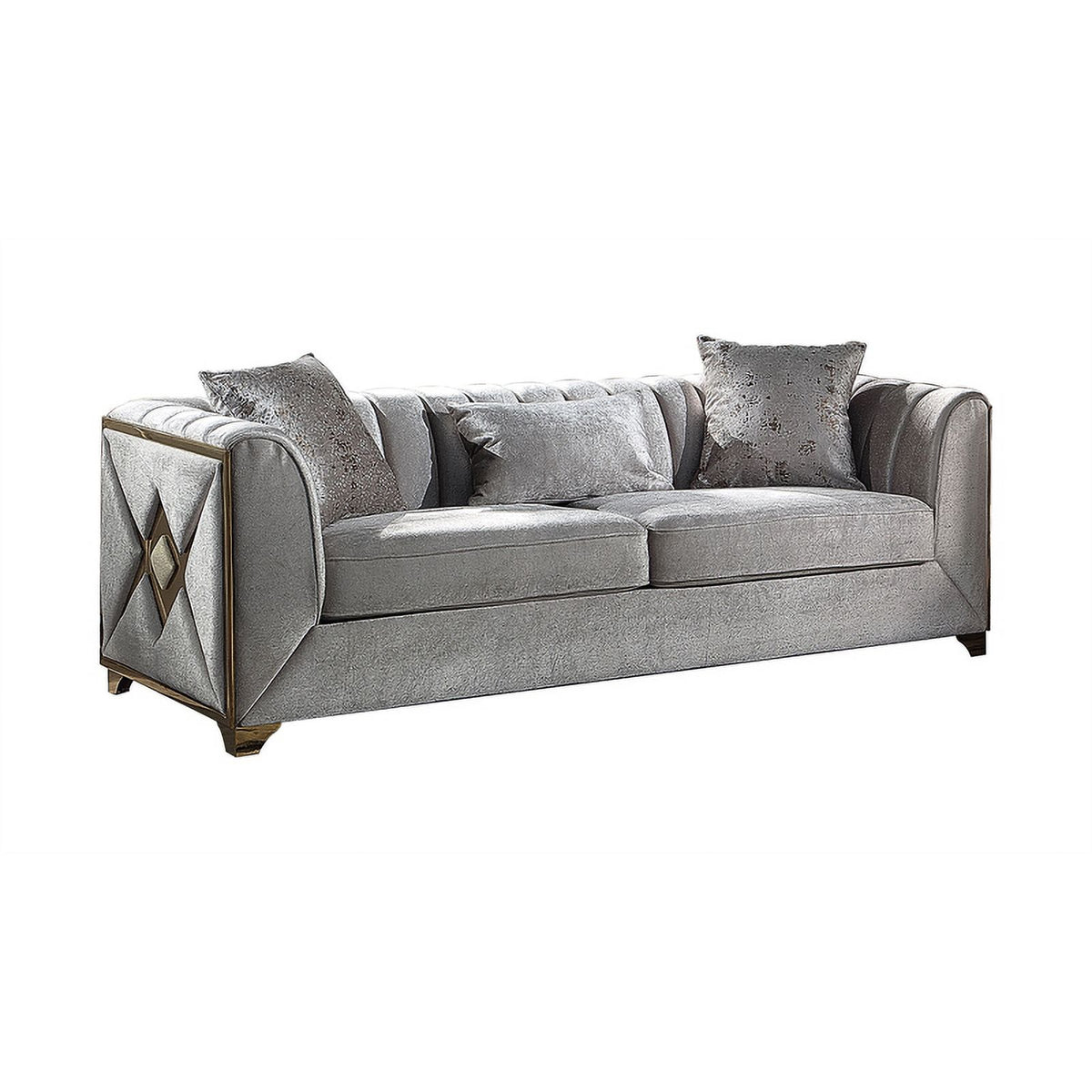 3 PC Living Room Set Made with Wood in Cream Color R407779