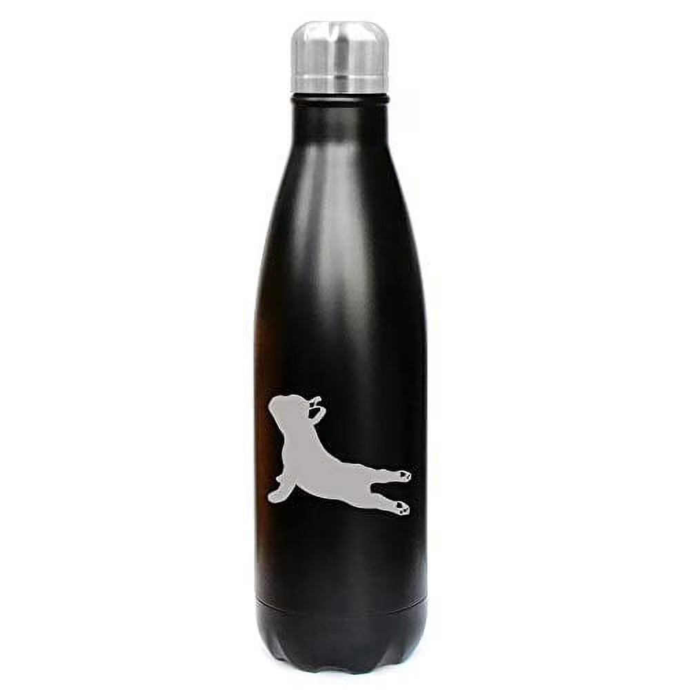 17 oz. Double Wall Vacuum Insulated Stainless Steel Water Bottle Travel Mug Cup (Black) G68973