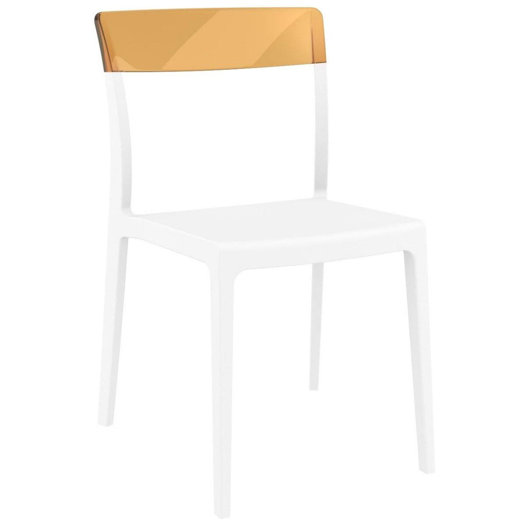 White Transparent Amber Dining Chair B141958
