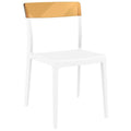 White Transparent Amber Dining Chair B141958