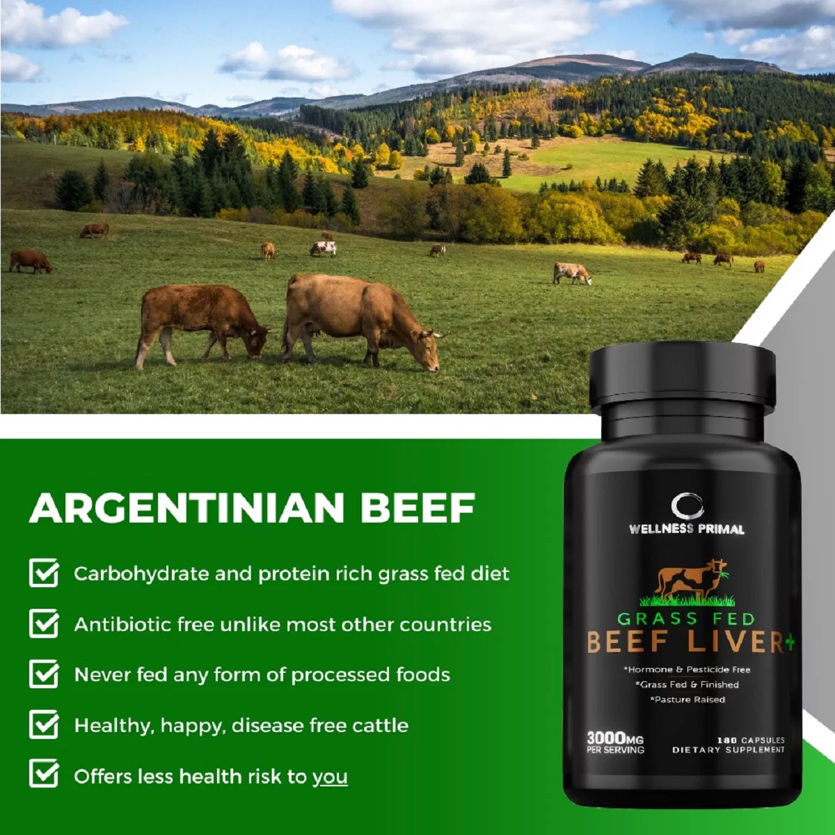 180 Capsules Beef Liver Supplement G4793