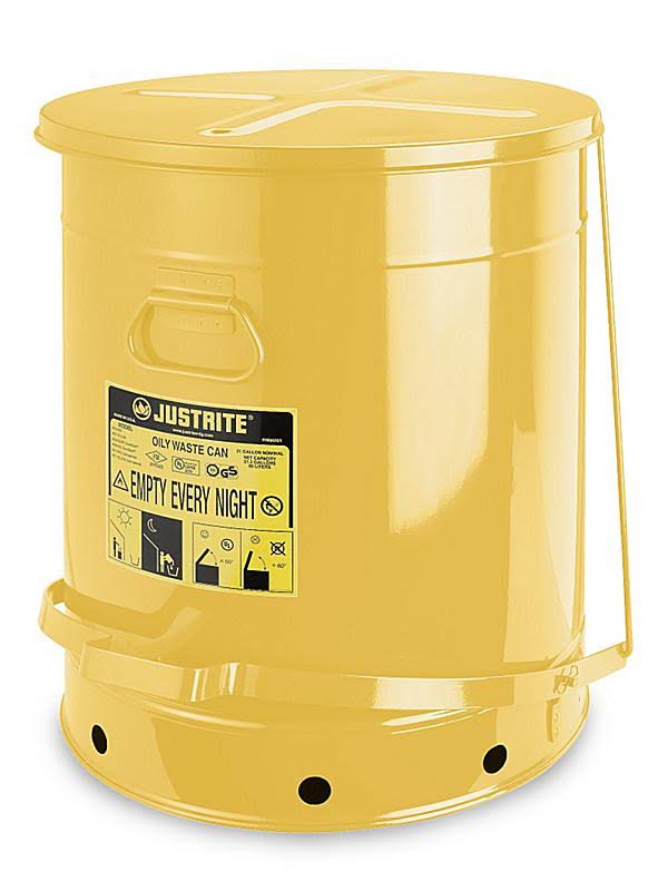 21 Gallon Yellow Oily Waste Can G4118