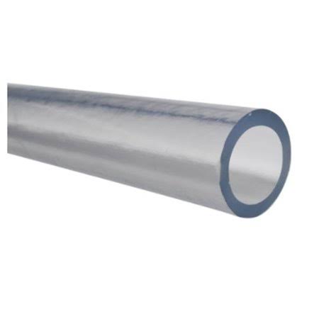 Clear Plastic PVC Tubing, Inner Diameter 9/16 inch, Outer Diameter 13/16 inch, Length 10 ft R156913