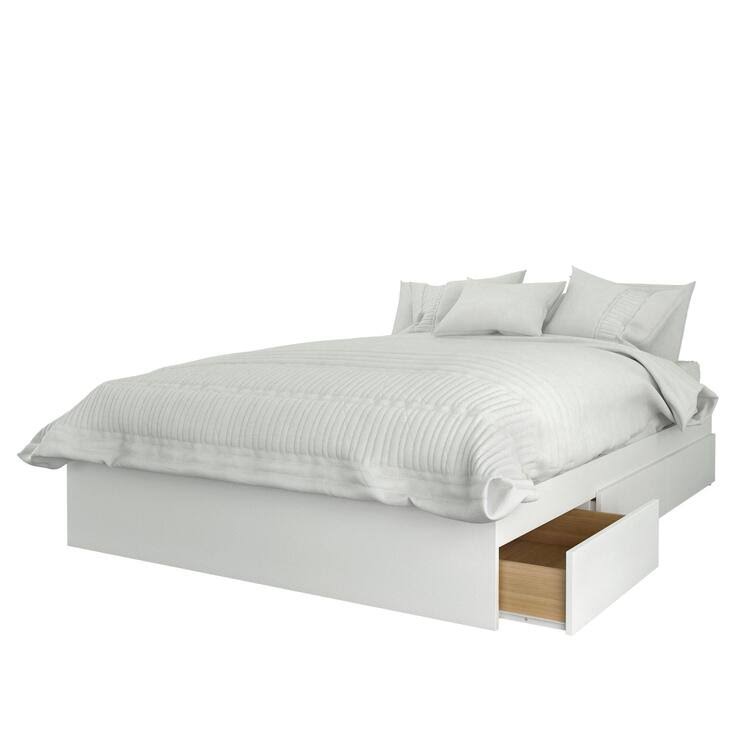 3 Piece Full Size Bedroom Set, Natural Maple & White V241994