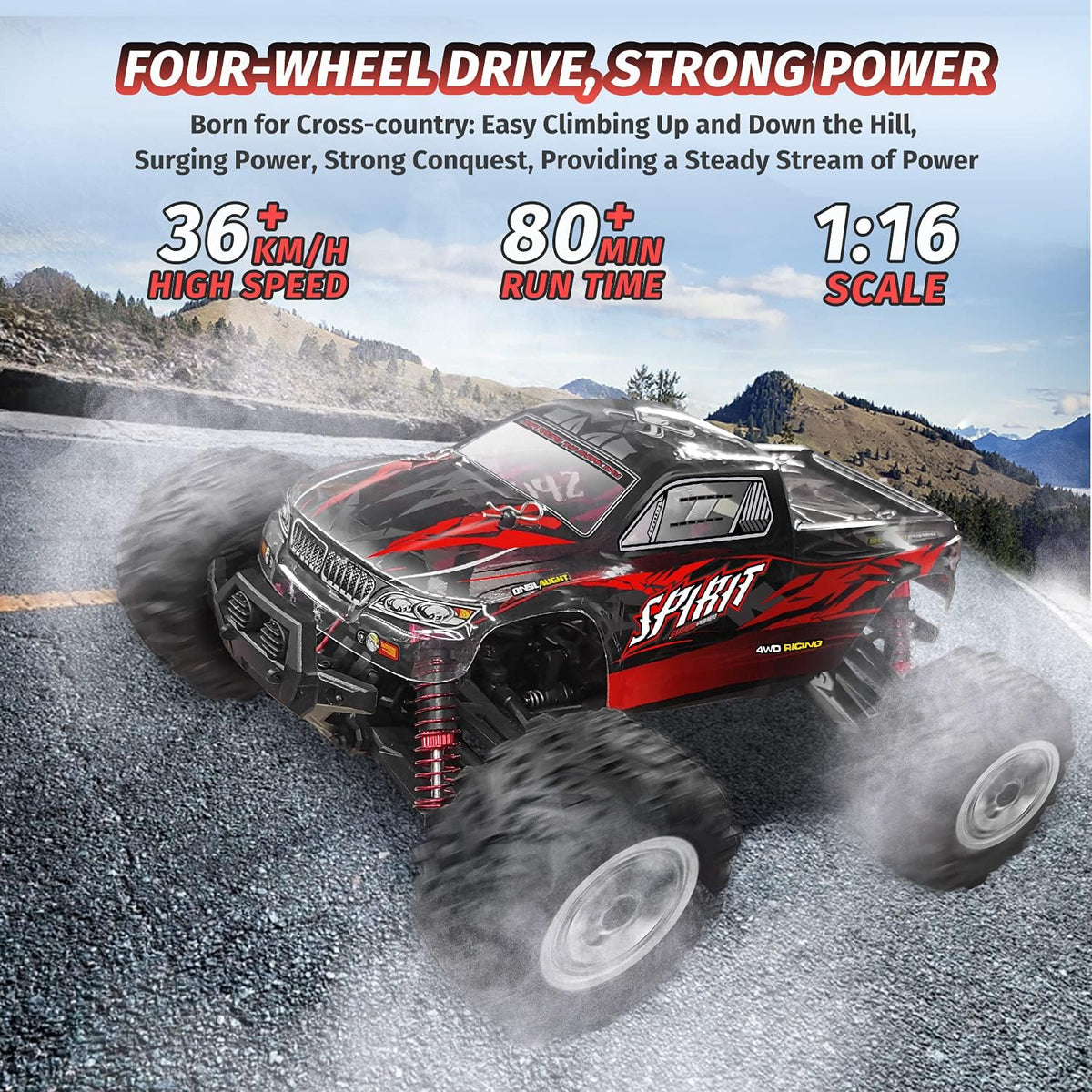 1:16 Scale 4WD Remote Control Monster Truck A118909