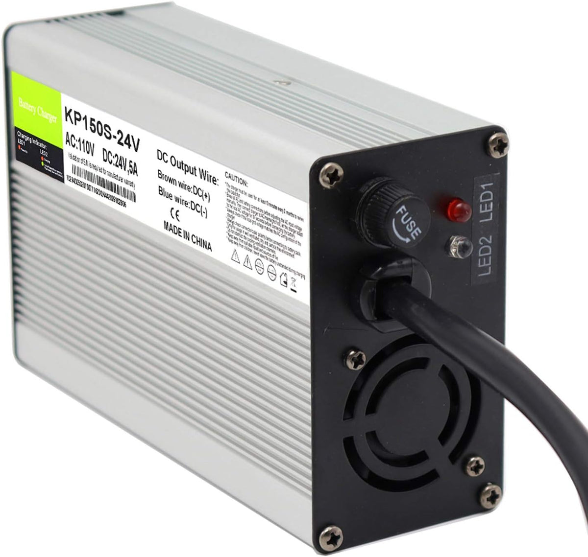 24V 5A Battery Charger with 3-Pin XLR Connector, Pack of 2 P726422