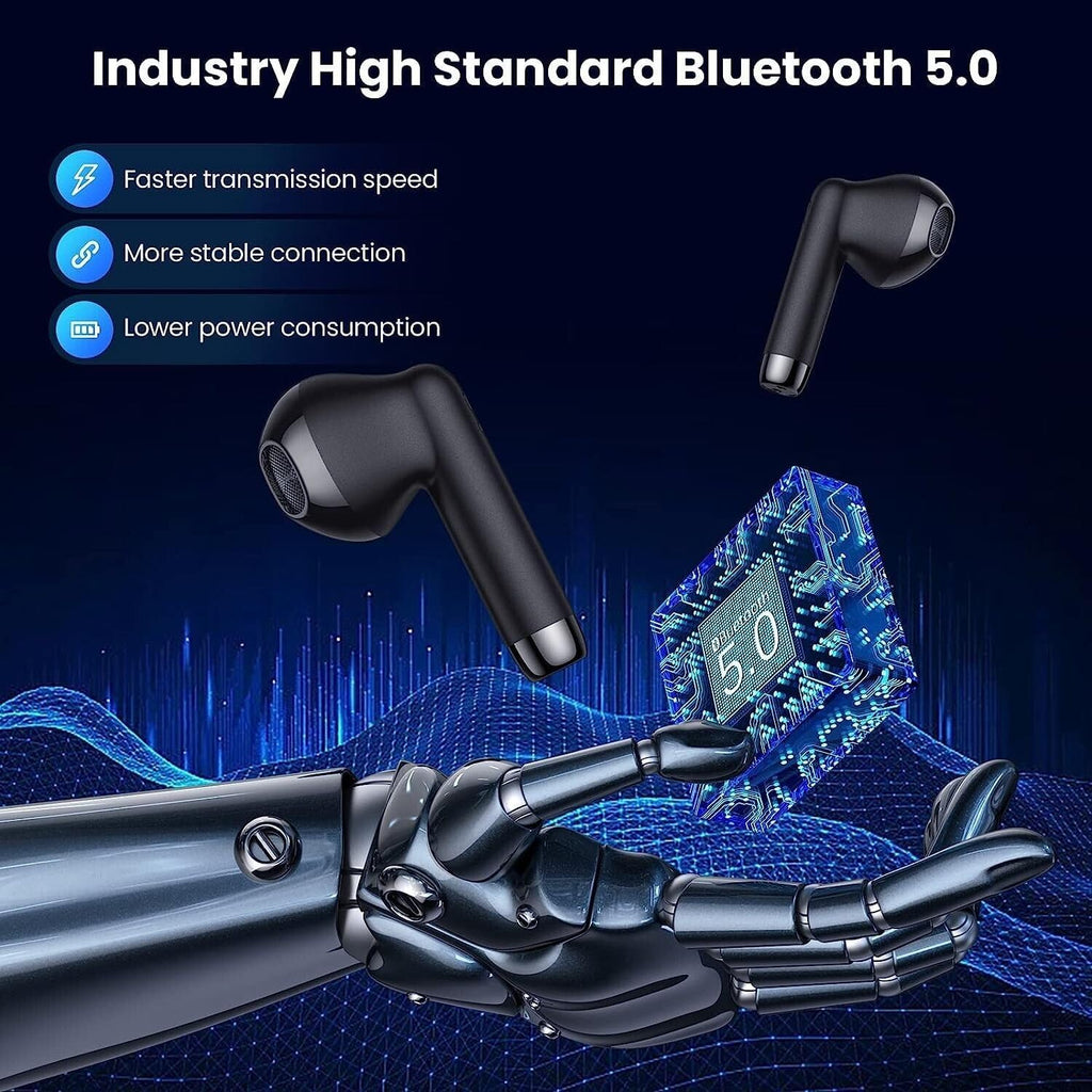 Black TWS Wireless Bluetooth 5.0 Earbuds with Charging Case S2281