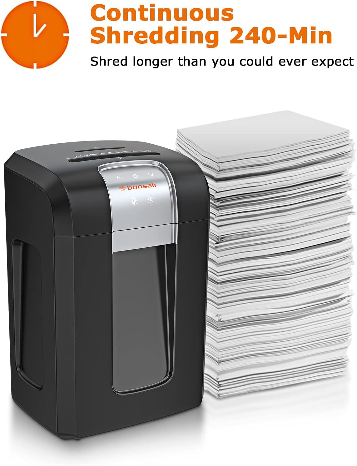 18-Sheet Cross-Cut Paper Shredder with Jam Proof System, 7.9 Gallons Pullout Wastebasket, Black Y354