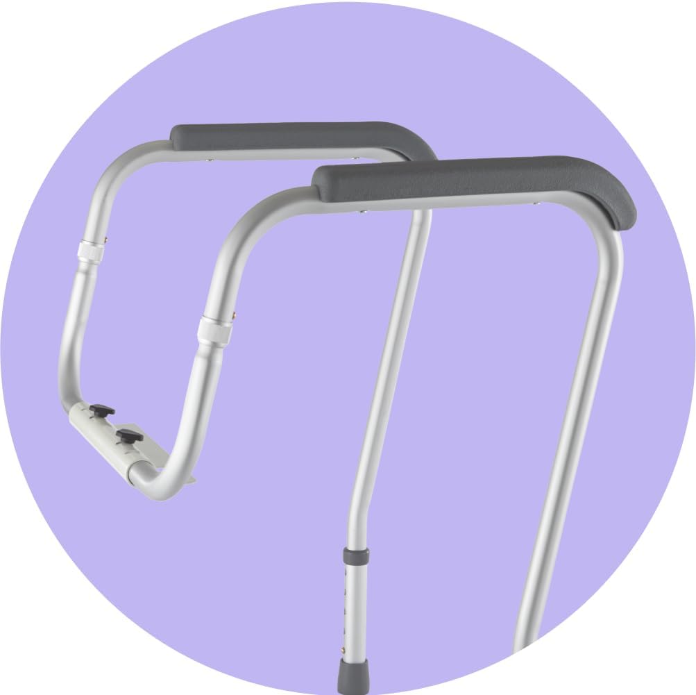 Height Adjustable Toilet Safety Rail with Armrests, 250 lb. Weight Capacity A39197