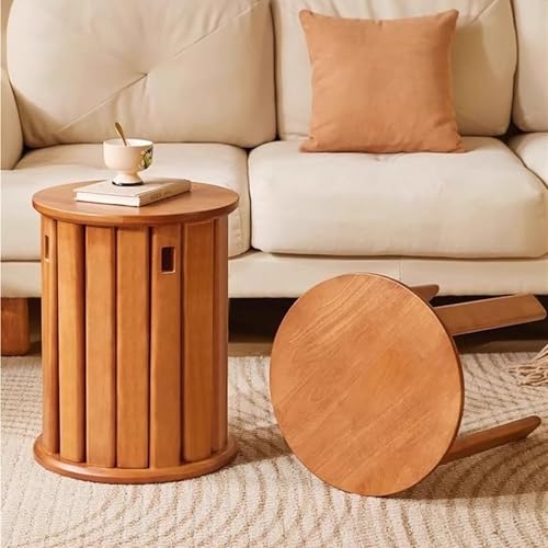 Stackable Stools Set of 4 Wood M9746