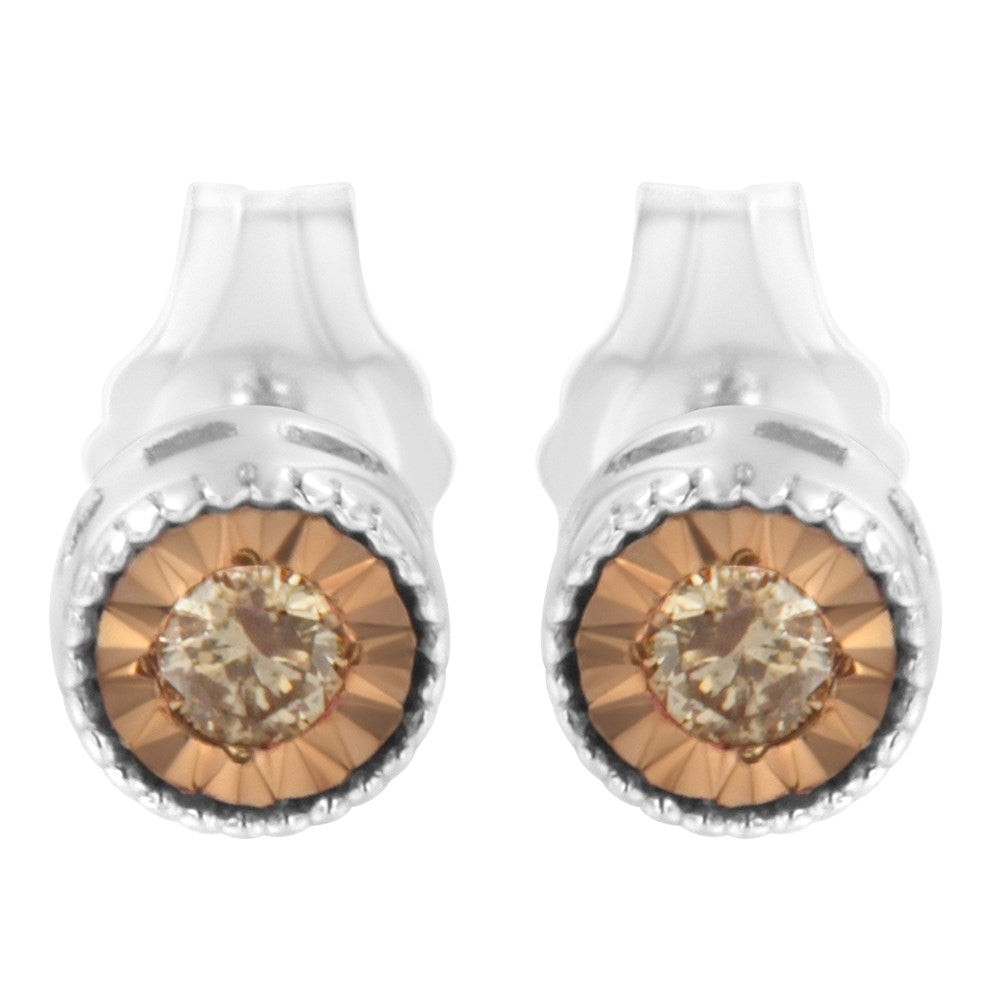 Champagne Diamond Stud Earrings U653729