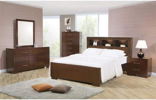 2 Drawer Nightstand in Cappuccino and Silver B27890