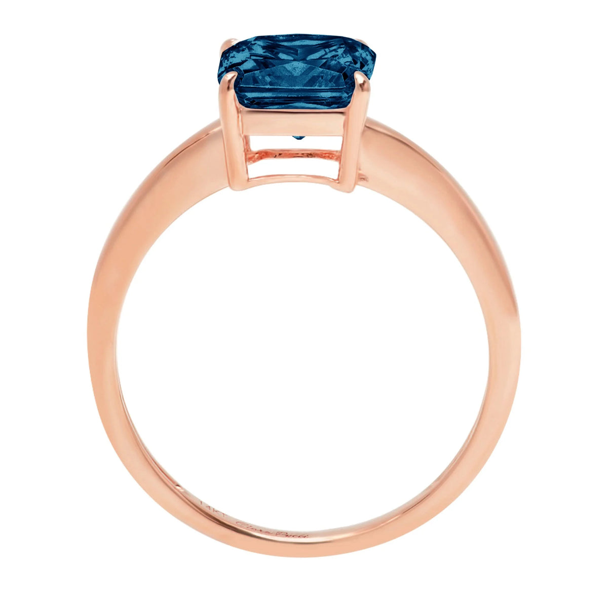 18K Rose Gold Solitaire Ring Z43663