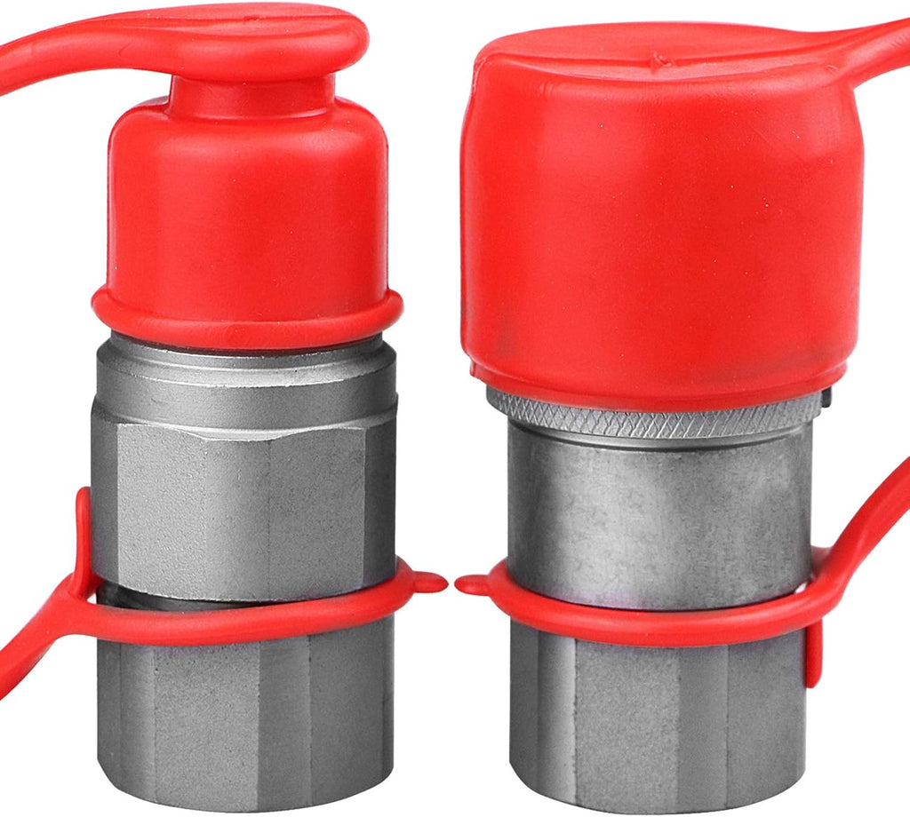1/2 SAE Flat Face Hydraulic Quick Connect Couplers, ISO 16028, Pack of 2 D3484