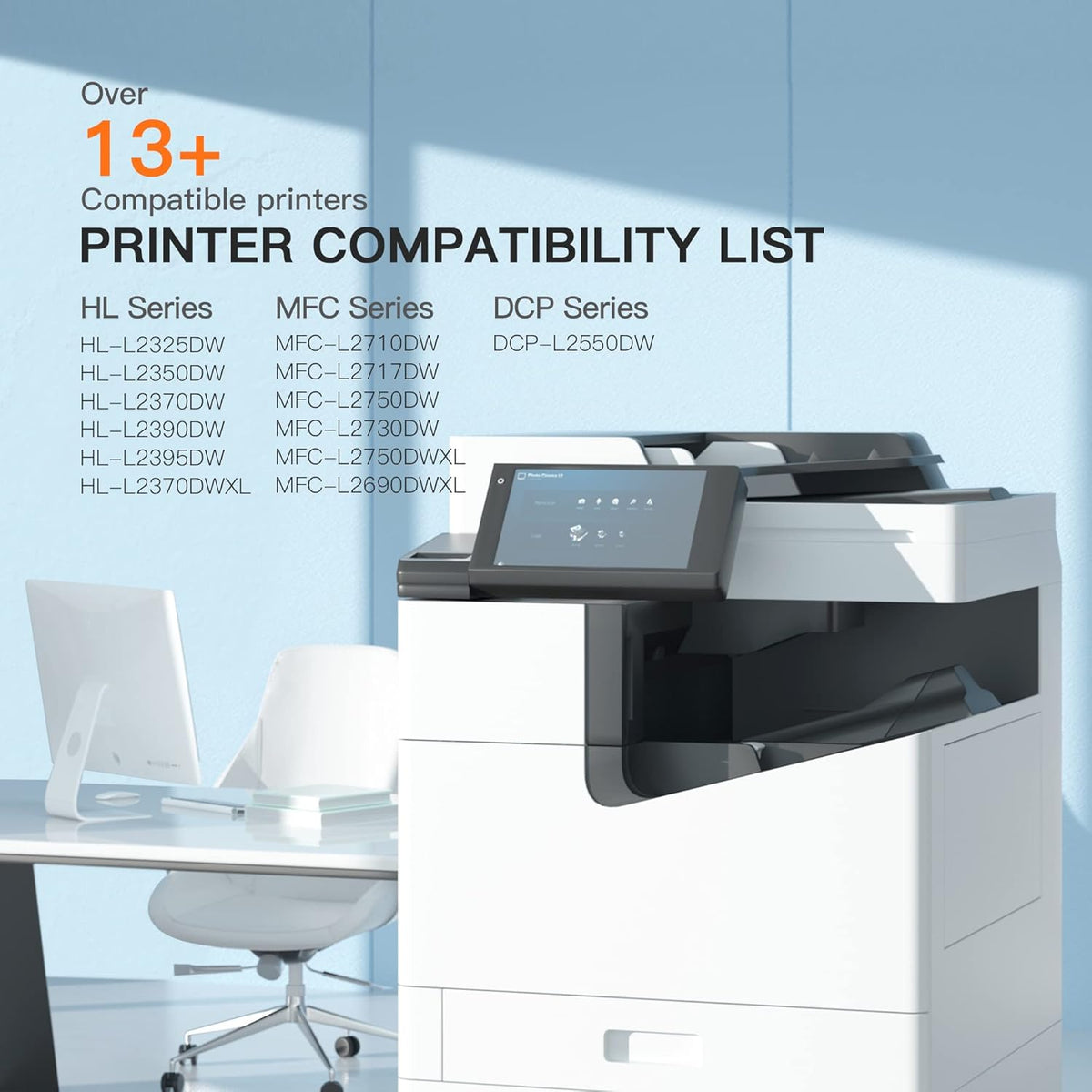 2 Toner Cartridge and 1 Drum Unit Black for Brother Printer F6338