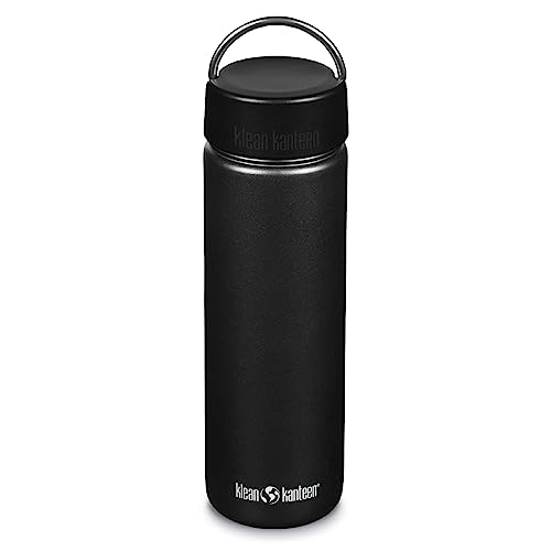 27oz Black Stainless Steel Water Bottle with Wide Loop Cap S2466