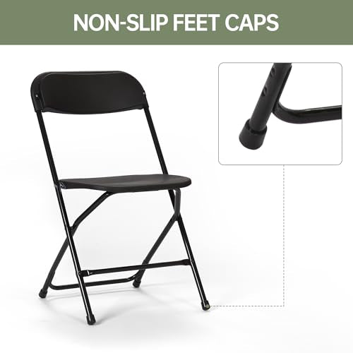 10 PCS White Plastic Folding Chairs P920600