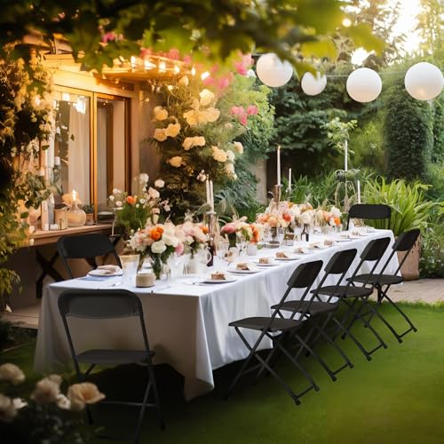 10 PCS White Plastic Folding Chairs P920600