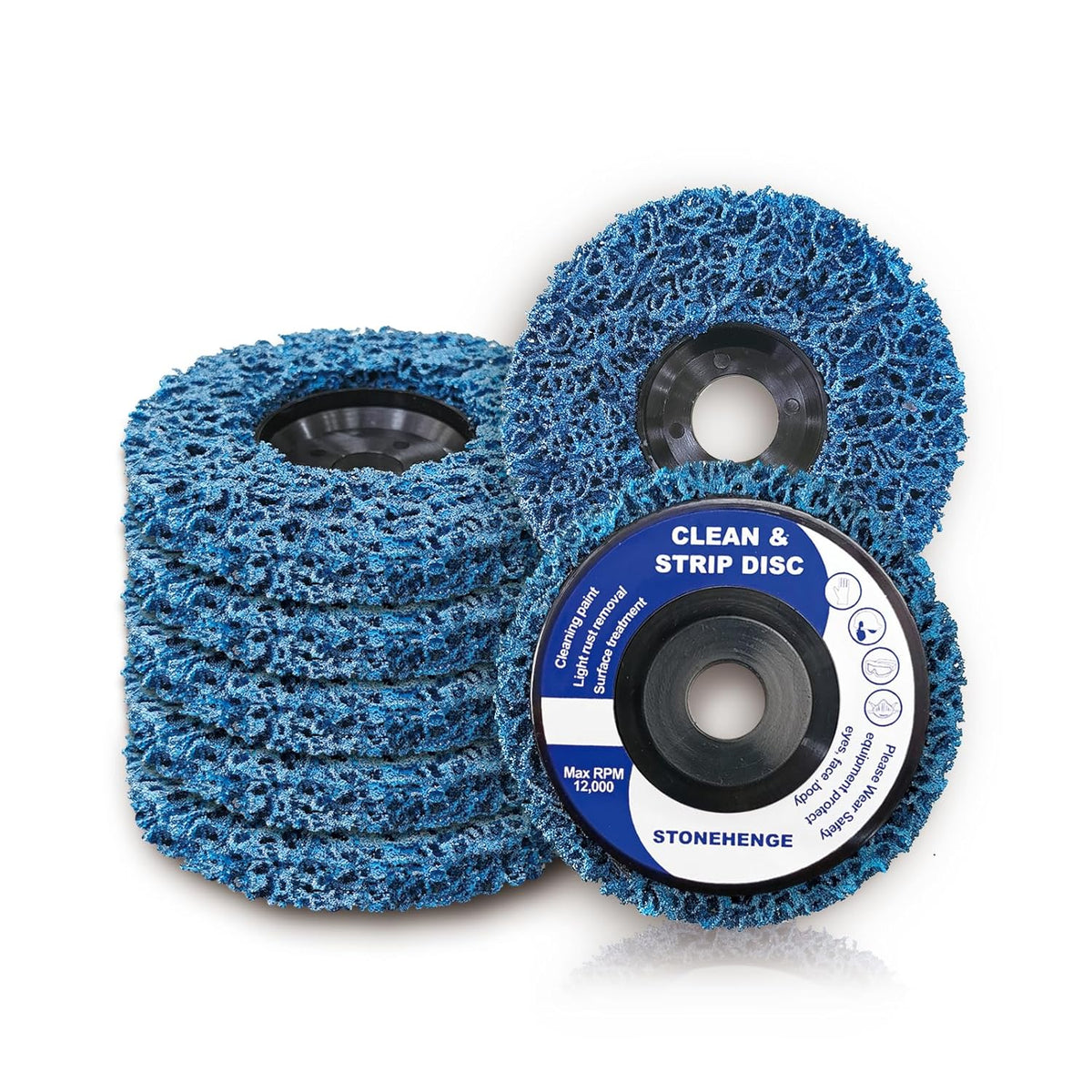 10 Pack Abrasive Strip Discs for Angle Grinders H905