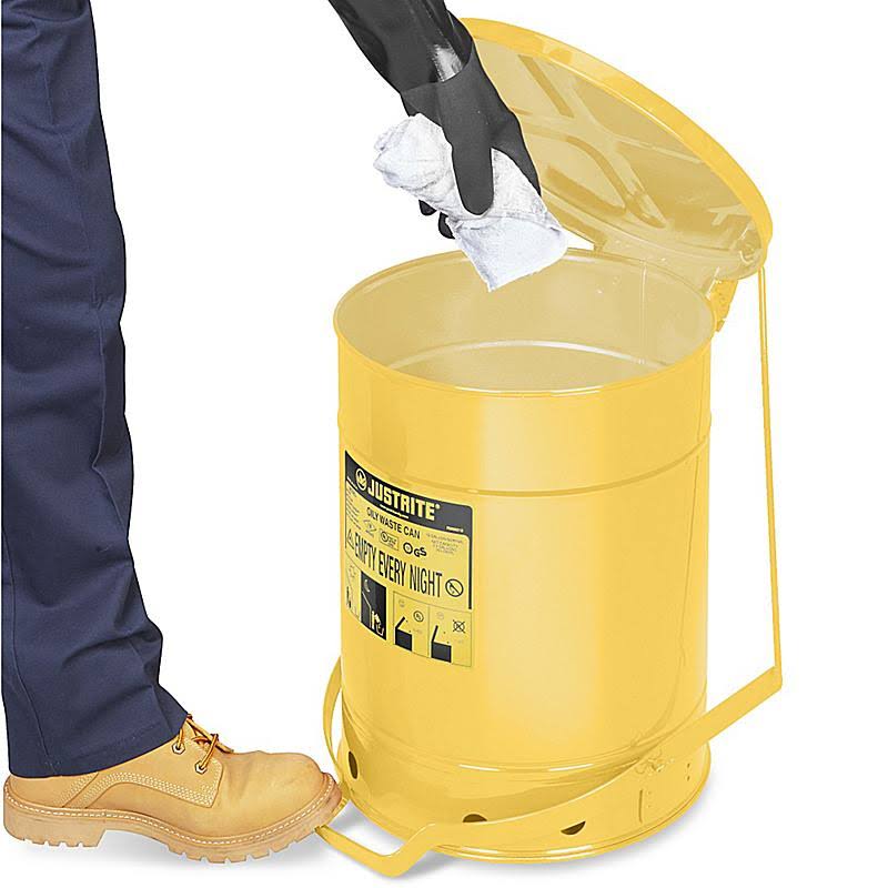 21 Gallon Yellow Oily Waste Can G4118