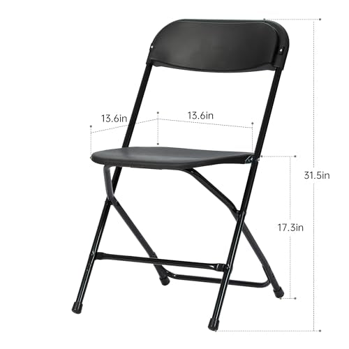 10 PCS White Plastic Folding Chairs P920600
