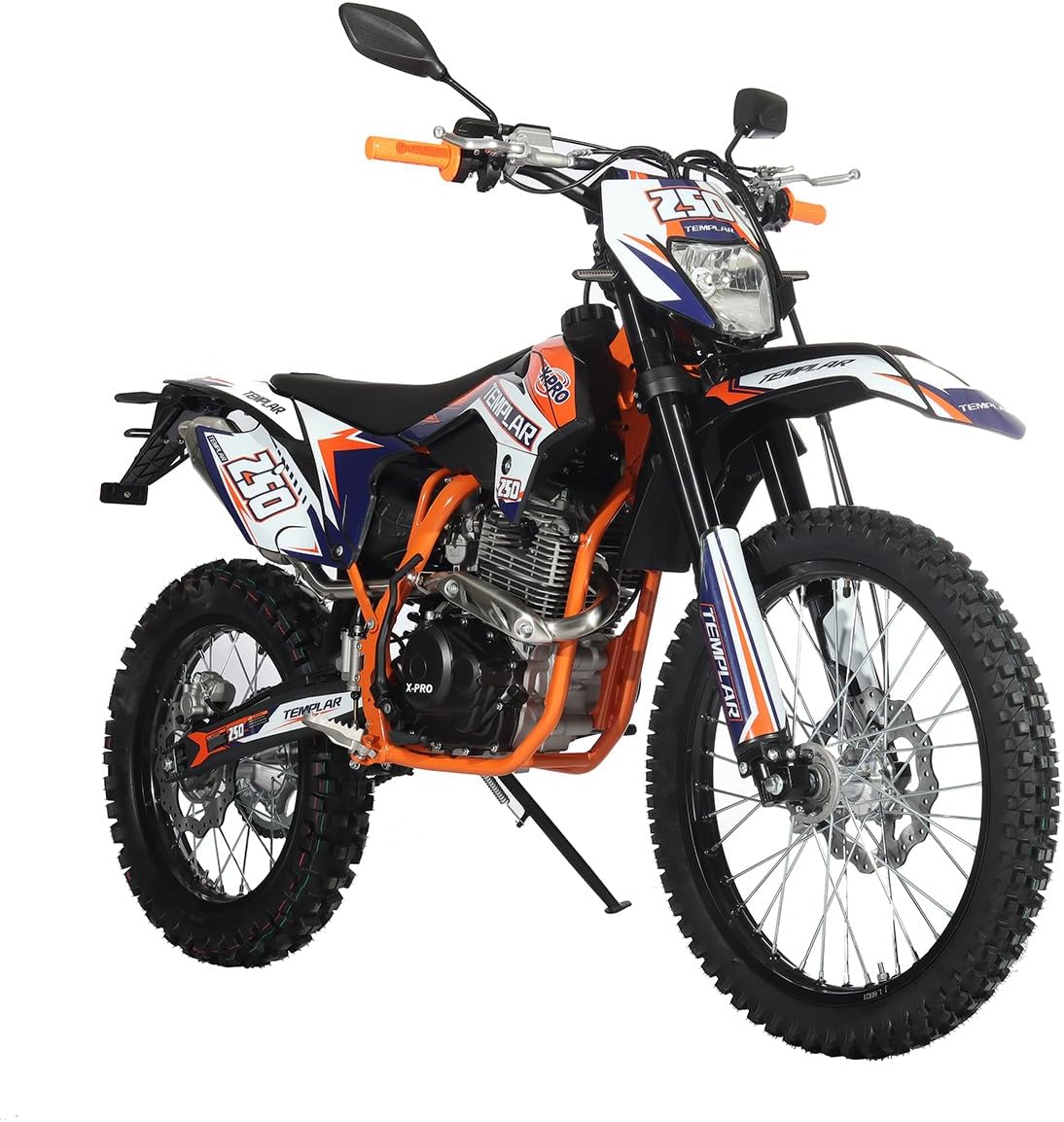 250cc Dirt Bike with 5-Speed Manual Transmission, 21"/18" Wheels, Orange K6081