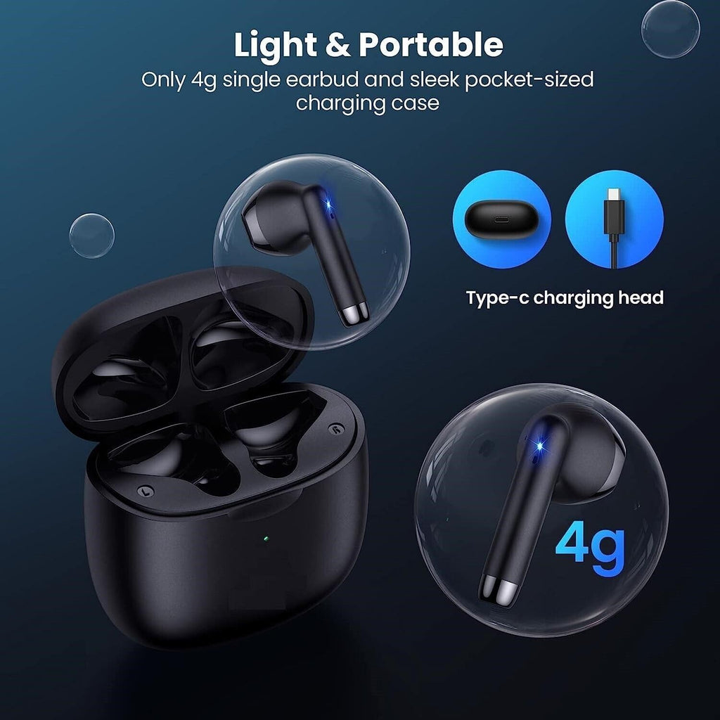 Black TWS Wireless Bluetooth 5.0 Earbuds with Charging Case S2281
