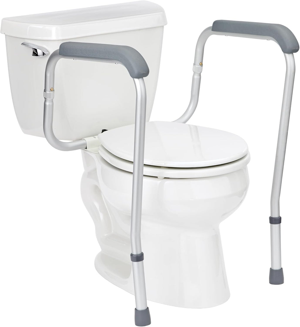 Height Adjustable Toilet Safety Rail with Armrests, 250 lb. Weight Capacity A39197