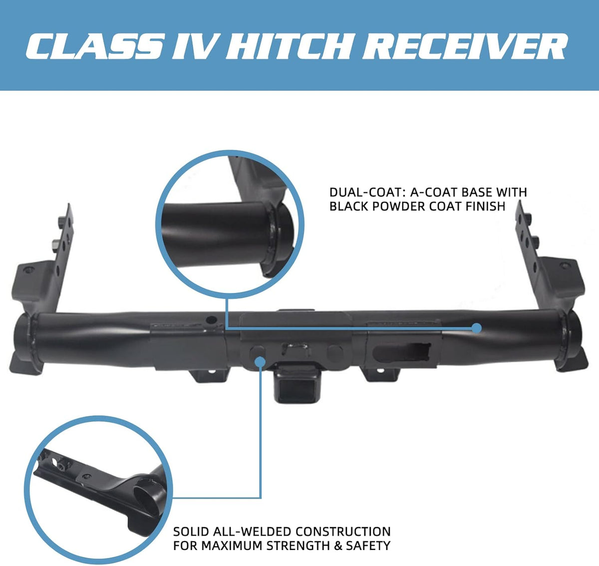 2 Packs Black Trailer Hitch Receiver and Bezel Set L275