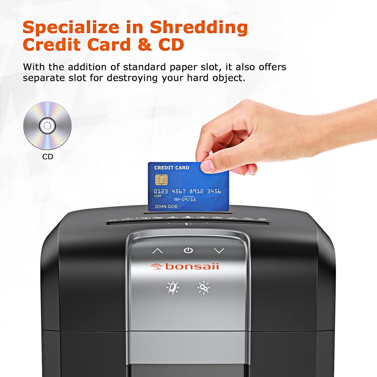 18-Sheet Cross-Cut Paper Shredder with Jam Proof System, 7.9 Gallons Pullout Wastebasket, Black Y354