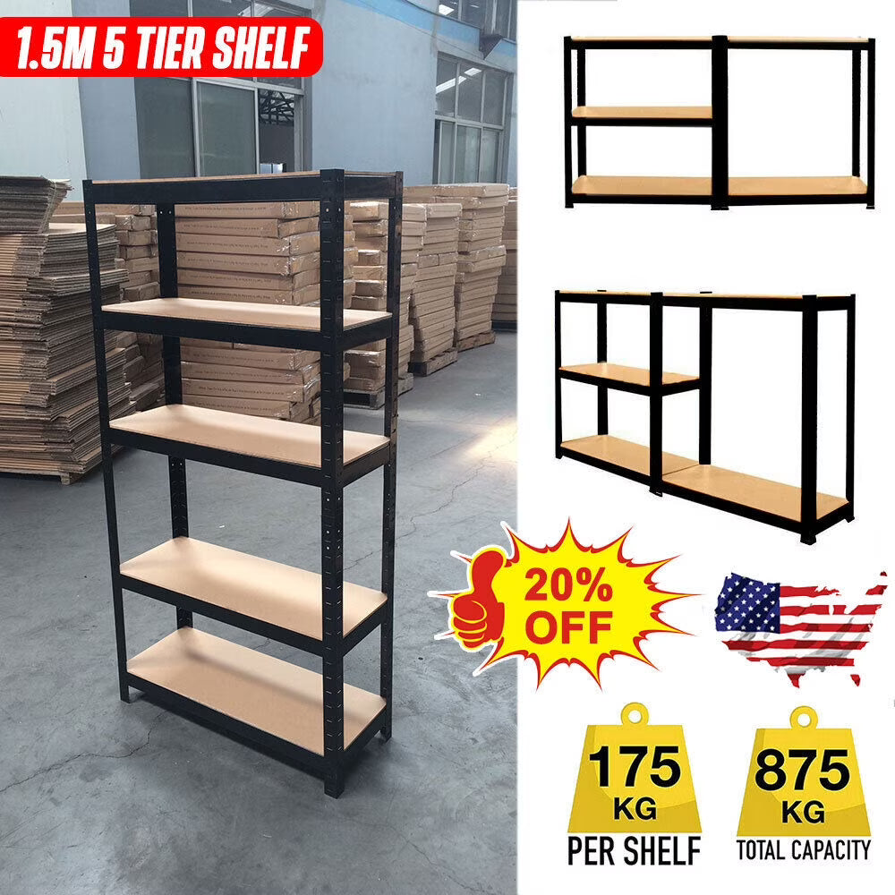 150 x 70 x 30cm 5 Tier Boltless Garage Shelving Unit H263384