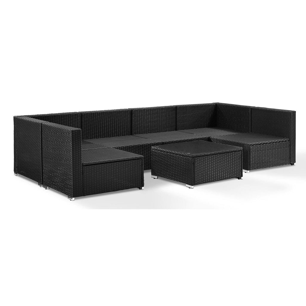 Brown 7 Piece Patio Sectional Set M271
