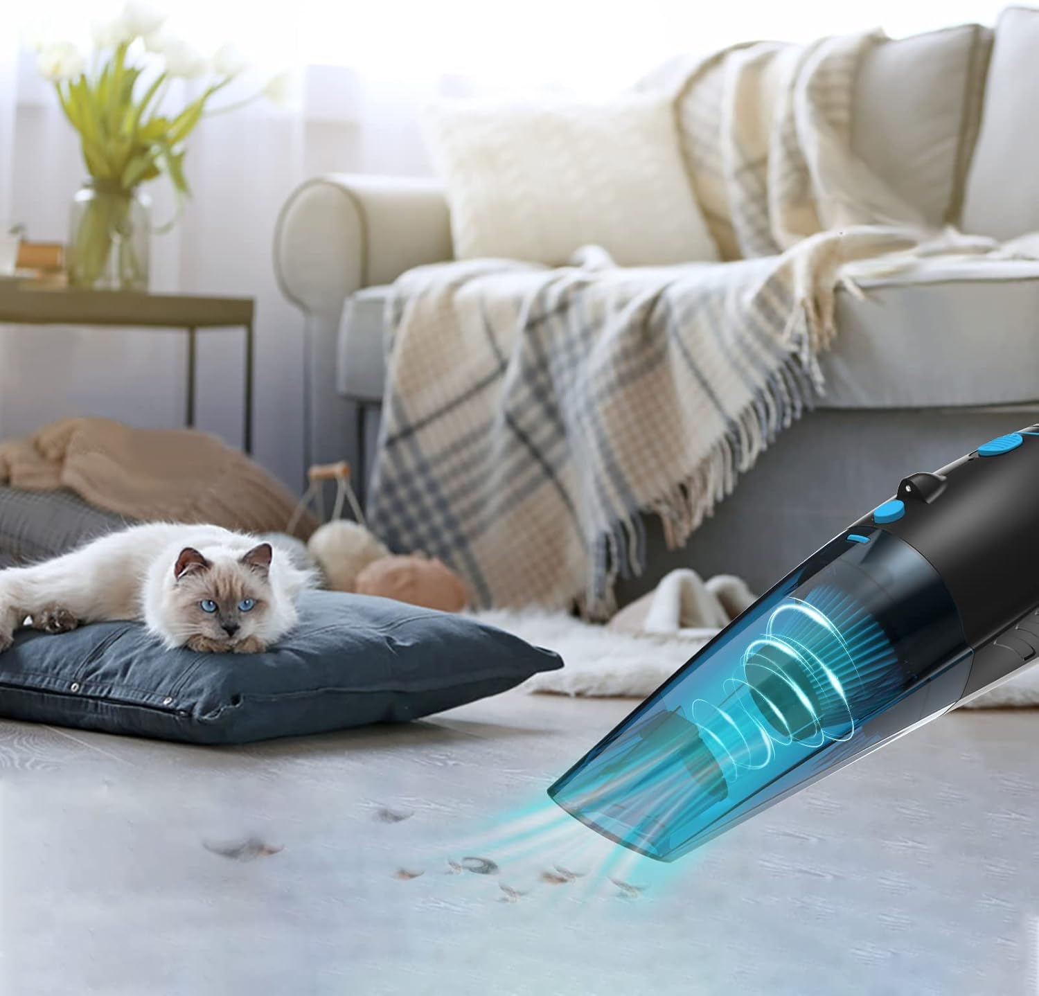 Handheld Vacuum Cordless, 14000PA Suction, 2-Speed, LED Lights, Type-C Fast Charging, Black Pack of 2 F670383