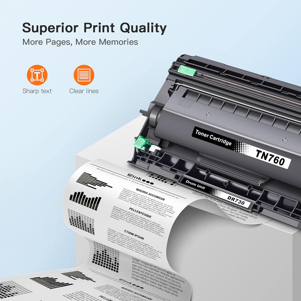2 Toner Cartridge and 1 Drum Unit Black for Brother Printer F6338