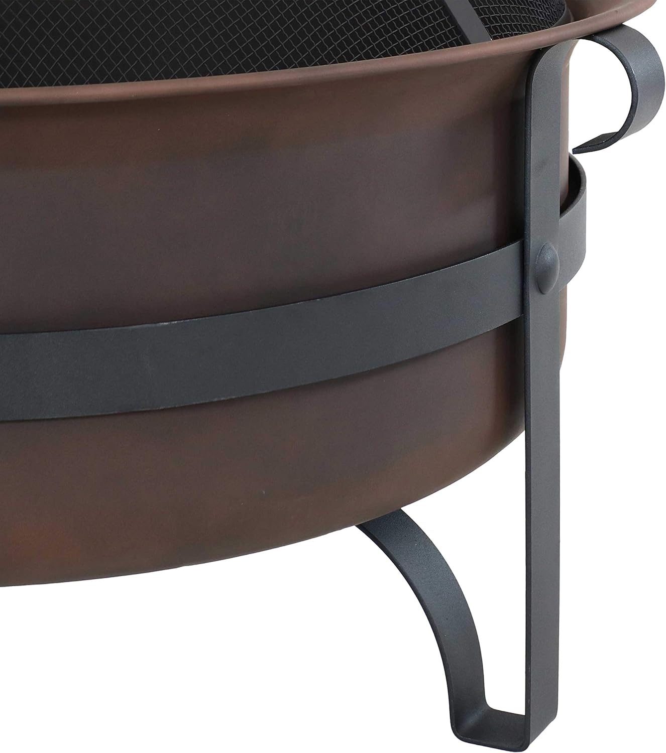 Bronze Cauldron Outdoor Fire Pit Bowl with Poker and Spark Screen - 29 Inch K423818