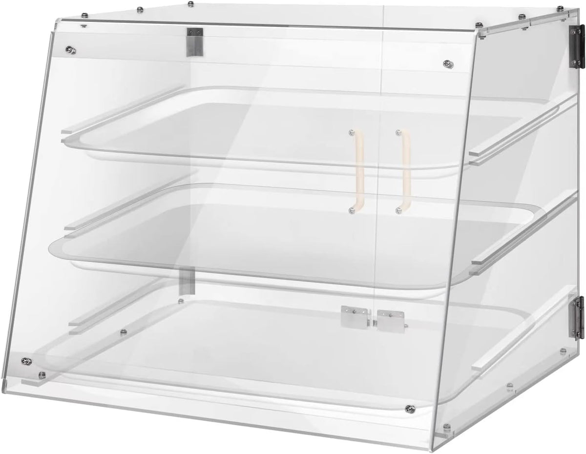3 Tray Commercial Countertop Bakery Display Case with Rear Doors L499