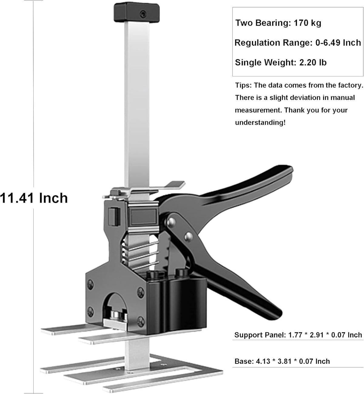 2PCS Hand Jack Lift Tool, Weight Capacity 374 lbs C108620