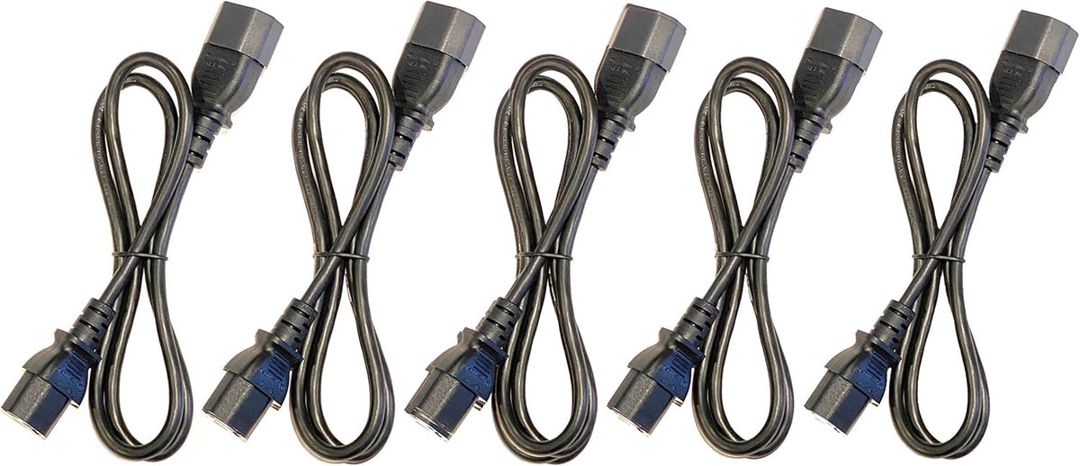 3 Foot IEC 320 NEMA C13 C14 10A 18AWG AC Power Cord M395