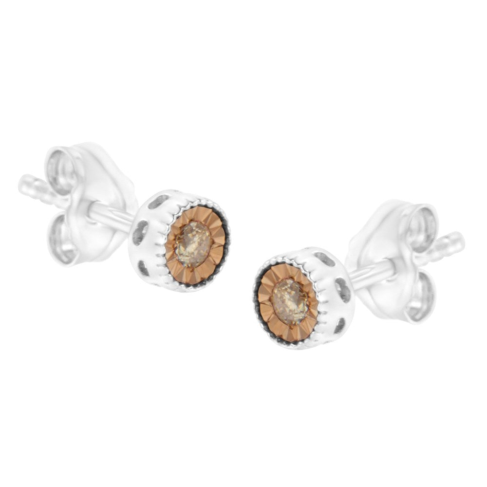 Champagne Diamond Stud Earrings U653729