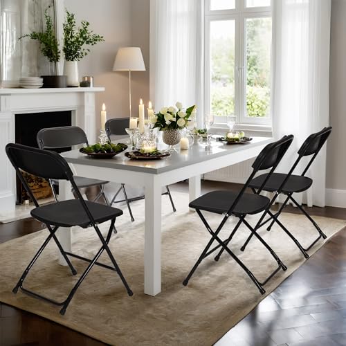 10 PCS White Plastic Folding Chairs P920600