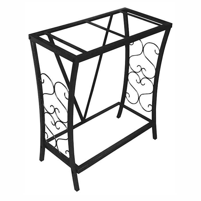 20 Gallon Scroll Aquarium Stand Black O496