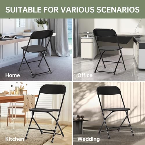 10 PCS White Plastic Folding Chairs P920600