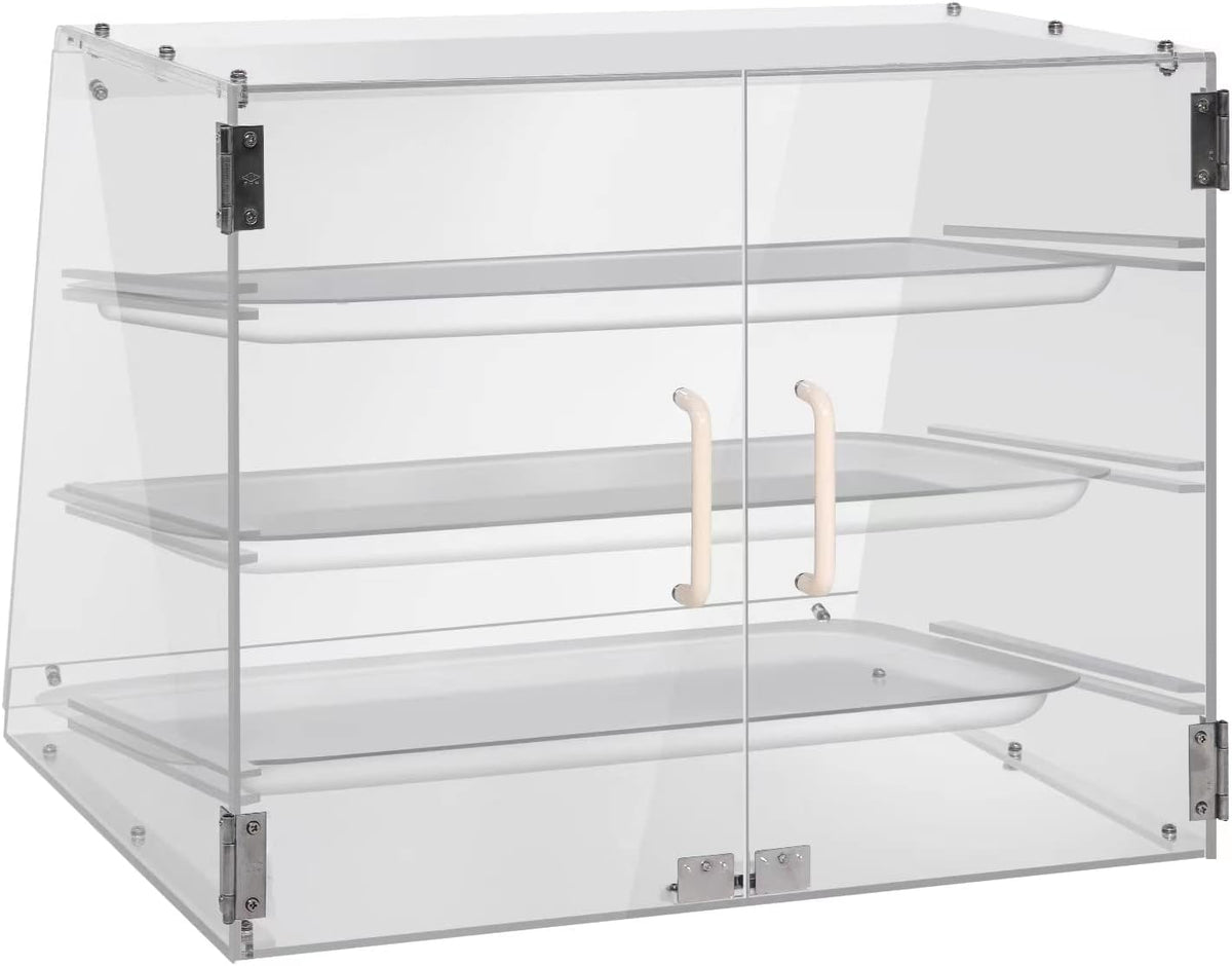 3 Tray Commercial Countertop Bakery Display Case with Rear Doors L499