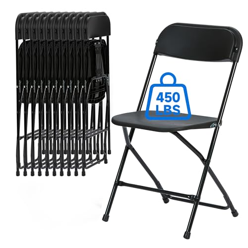 10 PCS White Plastic Folding Chairs P920600