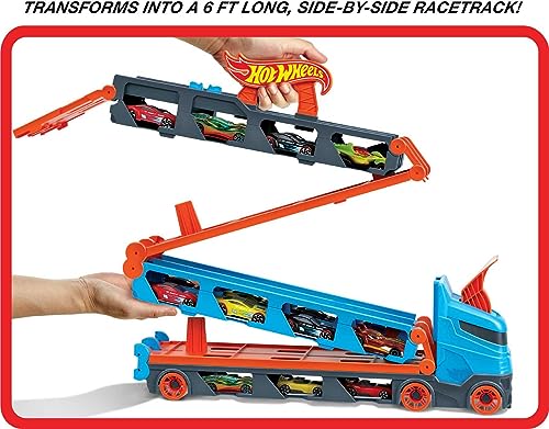 3 1:64 Scale Cars Storage Carrier with 6-Foot Drag Race Track O33913