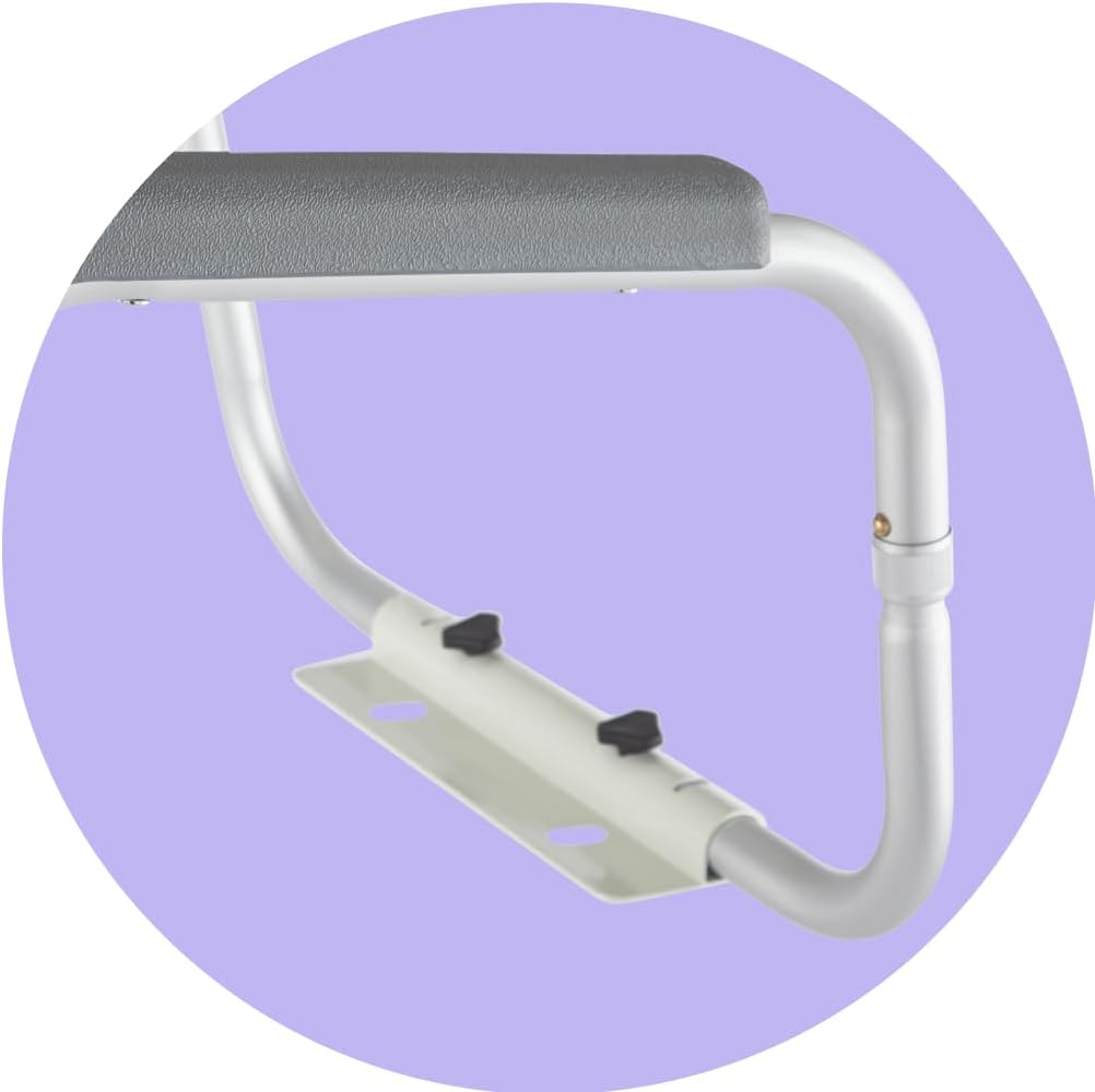 Height Adjustable Toilet Safety Rail with Armrests, 250 lb. Weight Capacity A39197