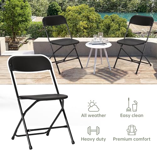 10 PCS White Plastic Folding Chairs P920600