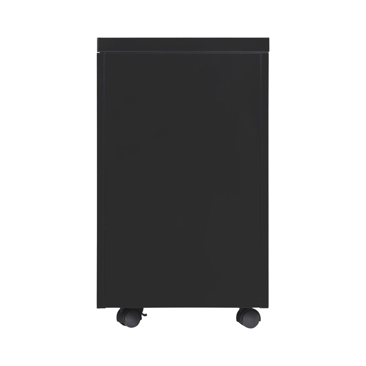 3-Drawer Metal Locking Mobile File Cabinet White D46335