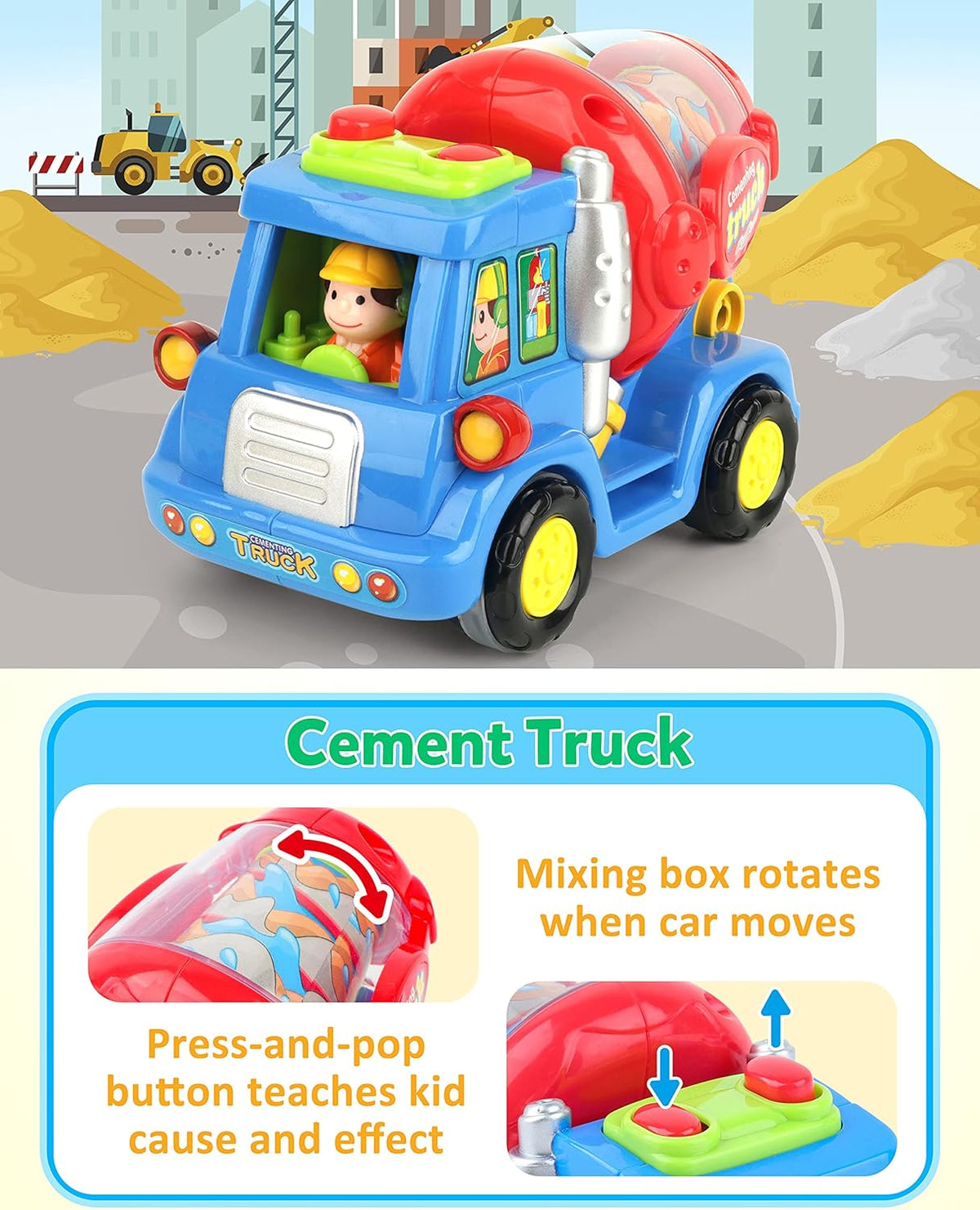 3 Pack Construction Vehicles Toy Set T735125