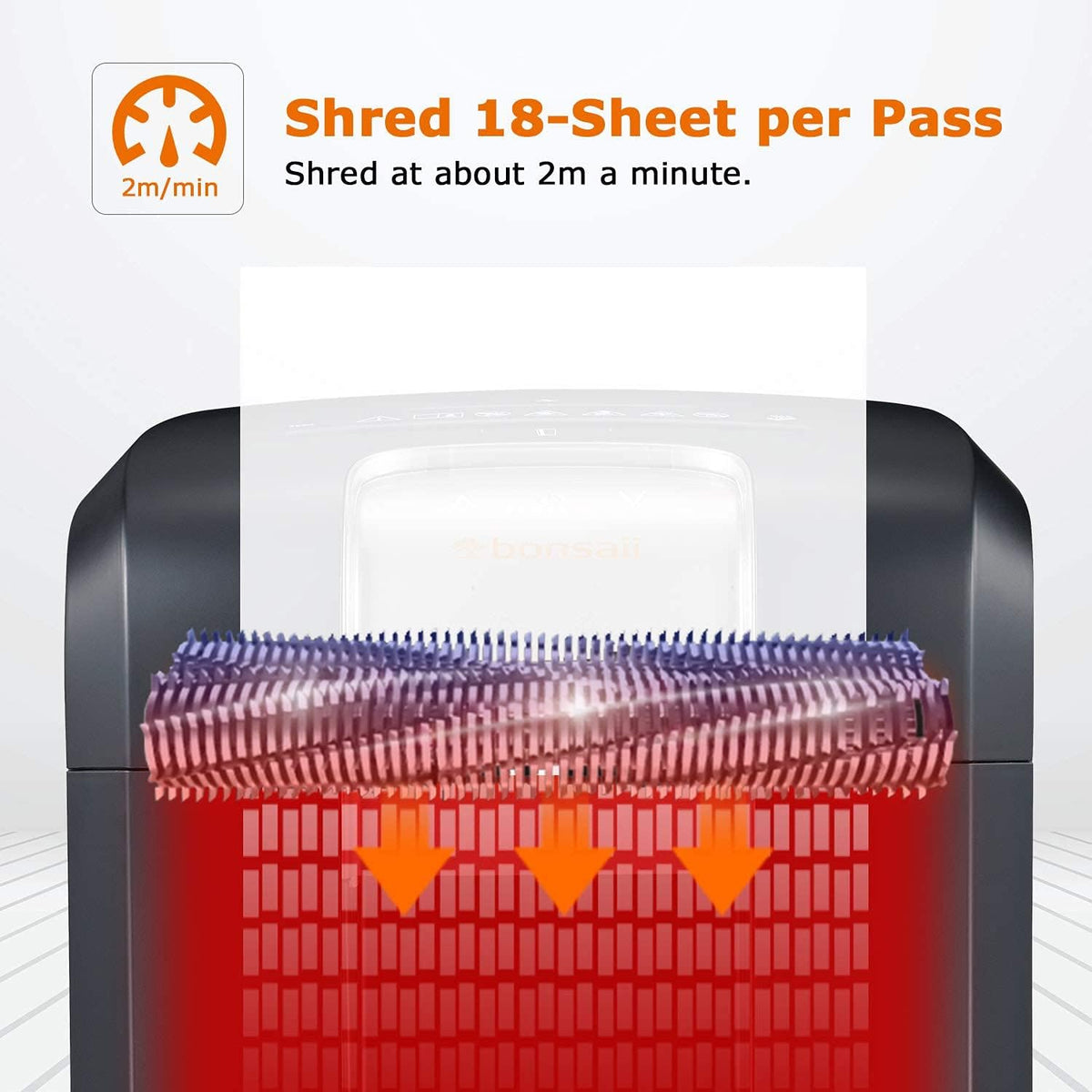 18-Sheet Cross-Cut Paper Shredder with Jam Proof System, 7.9 Gallons Pullout Wastebasket, Black Y354